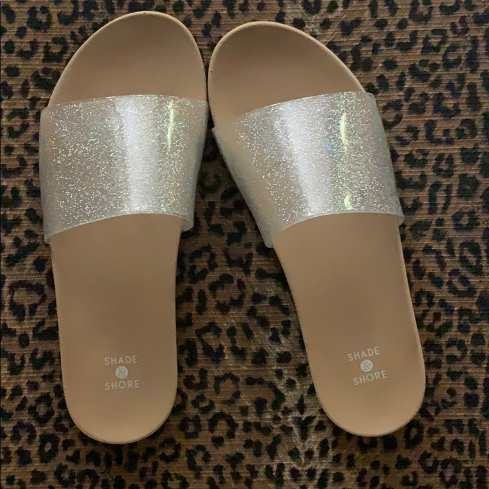 Shade and Shore glitter jelly slides! SZ 8